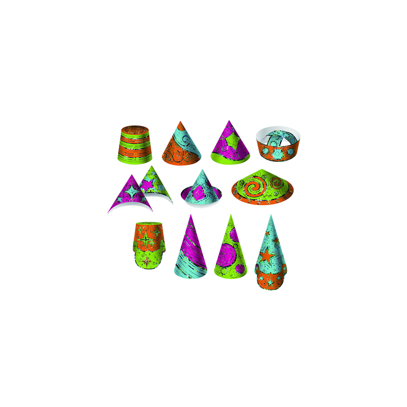 CHAPEAUX HOLOGRAPHIQUES  7,5/23 (h) CM CARTON (12 UNITÉ)