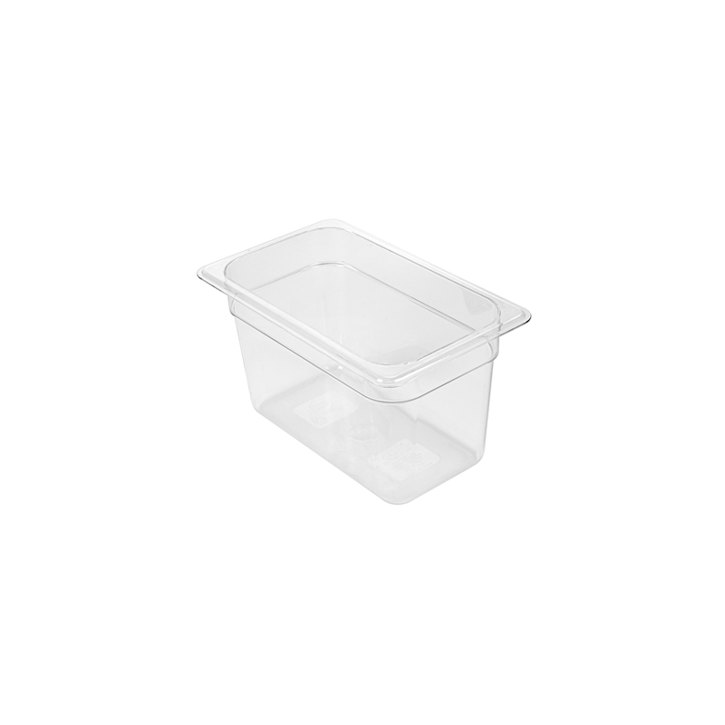 BAC GASTRONORM 1/4 3,8 L 26,5x16,2x15 CM TRANSPARENT POLYCARBONATE (1 UNITÉ)