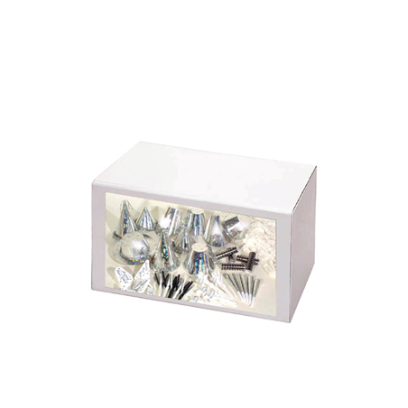 ASSORTIMENT COTILLON HOLOGRAFIQUE 20 PERSONNES   ARGENTE (1 UNITÉ)