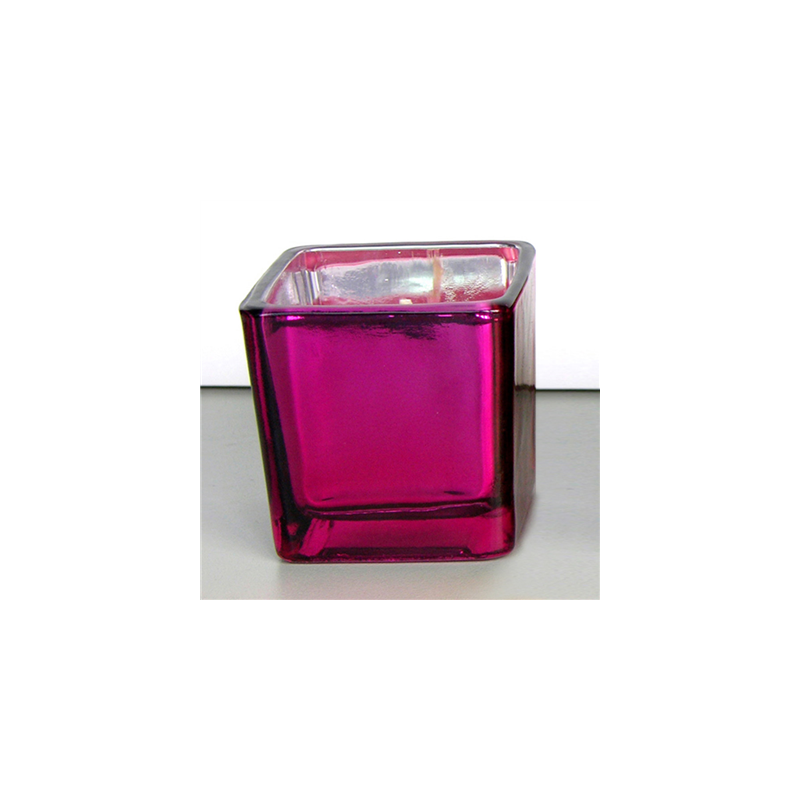 BOUGIE VERRE  5,1x5,1 CM PRUNE PARAFFINE (12 UNITÉ)
