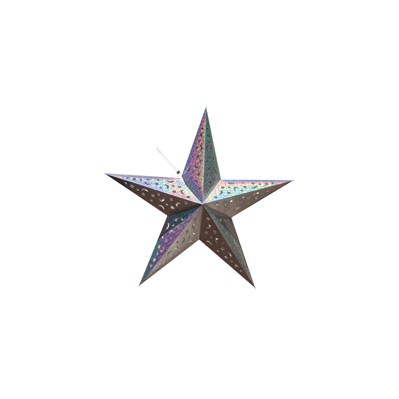 ÉTOILE AVEC LIMIÈRE LEDS  Ø 40 CM ARGENTE (10 UNITÉ)