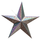 ÉTOILE AVEC LIMIÈRE LEDS  Ø 60 CM ARGENTE PAPIER (10 UNITÉ)