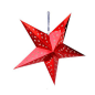 ÉTOILE AVEC LIMIÈRE LEDS  Ø 60 CM ROUGE PAPIER (10 UNITÉ)