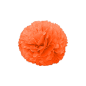 POM POM FLOWER  Ø 25 CM ORANGE PAPIER (10 UNITÉ)
