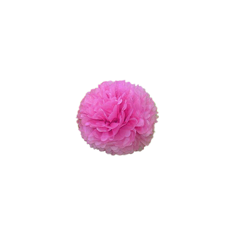 POM POM FLOWER  Ø 35 CM FUCHSIA PAPIER (10 UNITÉ)