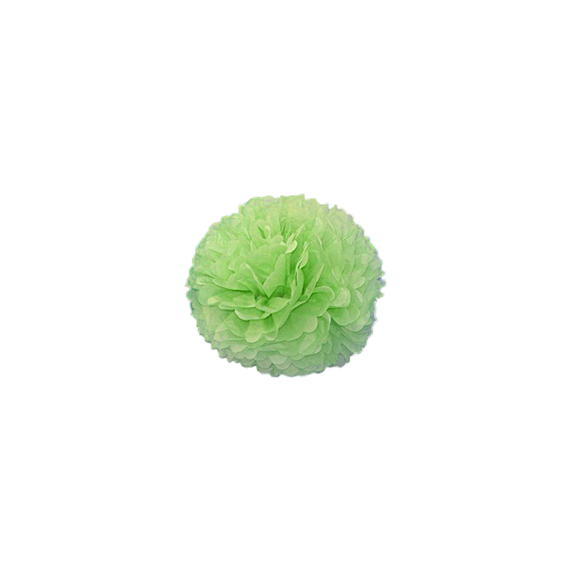 POM POM FLOWER  Ø 35 CM VERT PAPIER (10 UNITÉ)