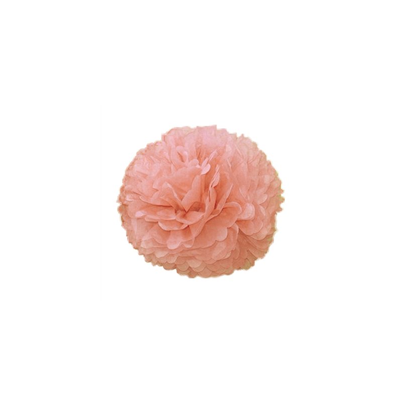 POM POM FLOWER  Ø 48 CM ROSE PAPIER (10 UNITÉ)