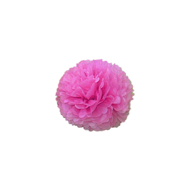 POM POM FLOWER  Ø 48 CM FUCHSIA PAPIER (10 UNITÉ)