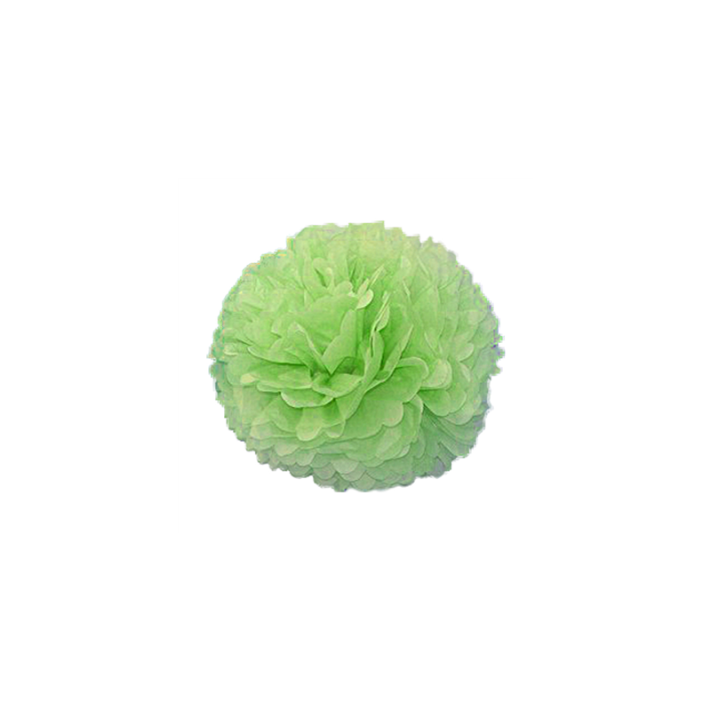 POM POM FLOWER  Ø 48 CM VERT PAPIER (10 UNITÉ)