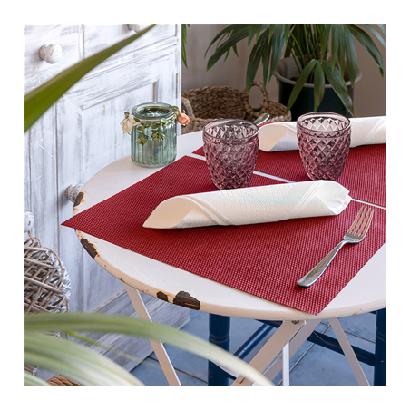 SETS DE TABLE 'SPUNBOND PLUS+' 80 G/M2 30x40 CM BORDEAUX PP (500 UNITÉ)