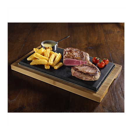 CHICAGO LAVA STONE 36x20 CM / BASE 42x25 CM (3 UNITÉ)