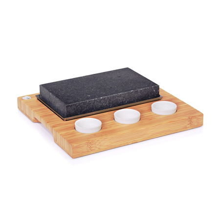 CHICAGO LAVA STONE 20x12 CM / BASE 27x25 CM + 3 RÉCIPIENTS