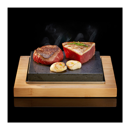 CHICAGO LAVA STONE 20x18 CM / BASE 27x25 CM (4 UNITÉ)