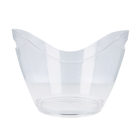 SEAU OVAL 3300 ML 27x20x20 CM TRANSPARENT ACRYLIQUE (1 UNITÉ)