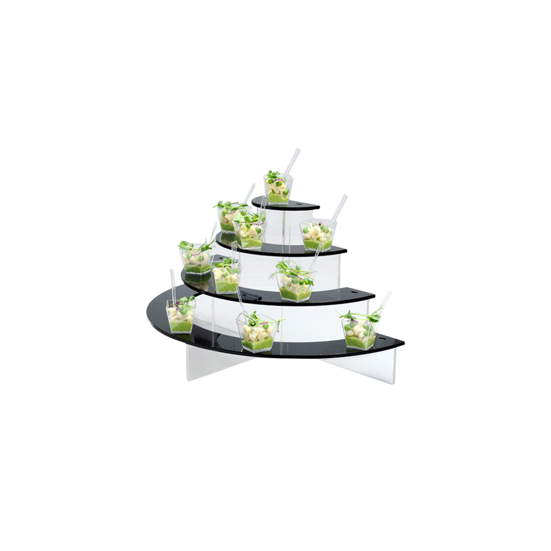 PRÉSENTOIR 4 ÉTAGES BUFFET 55x25x41 CM ACRYLIQUE (1 UNITÉ) PRÉSENTOIR 4 ÉTAGES BUFFET 55x25x41 CM ACRYLIQUE (1 UNITÉ)