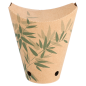 GOBELETS À FRITES AVEC FERMETURE 'FEEL GREEN' 12 OZ - 360 ML 200 + 25PE G/M2 6,7x12,5 CM MARRON CARTON (100 UNITÉ)