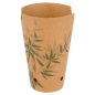 GOBELETS À FRITES AVEC FERMETURE 'FEEL GREEN' 16 OZ - 480 ML 200 + 25PE G/M2 8,5x14 CM MARRON CARTON (50 UNITÉ)