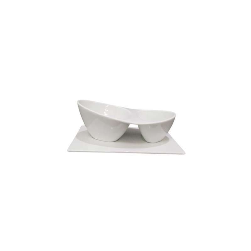BASES POUR RÉCIPIENT 204.44  22,5x13x1,2 CM BLANC PORCELAINE (6 UNITÉ)