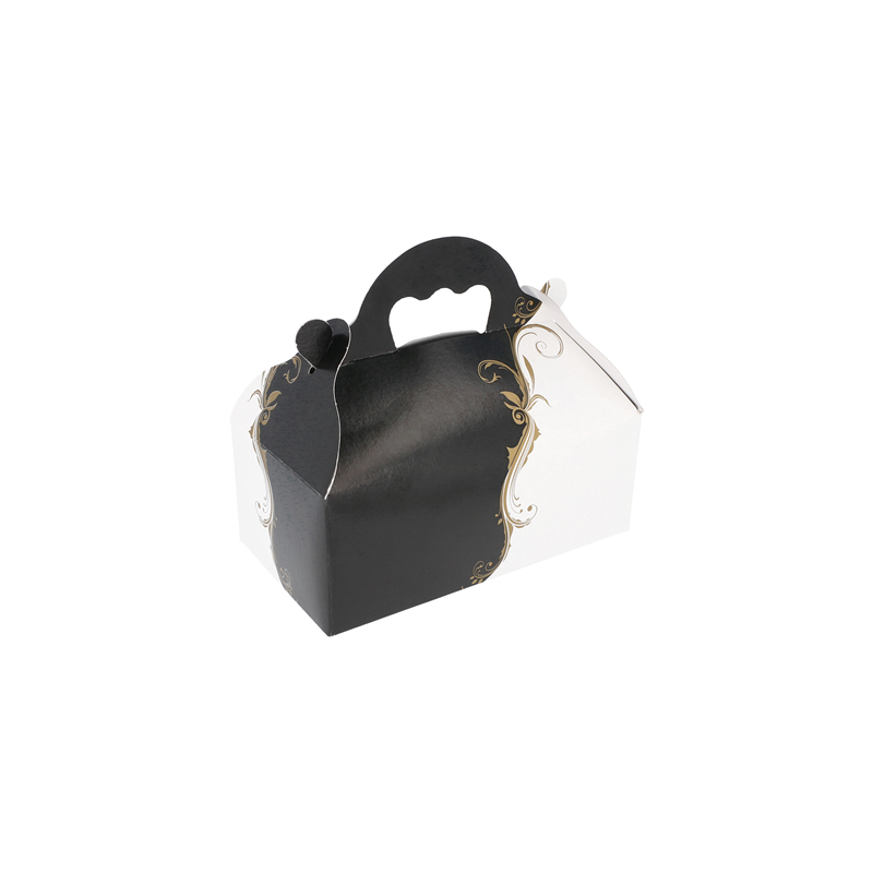 50 U. BOÎTES AVEC ANSES PÂTISSERIE 'THEPACK CLASSIC' 250 G/M2 10x18x7 CM BLANC CARTON ONDULÉ NANO-MICRO (1 UNITÉ)