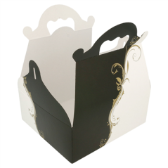 50 U. BOÎTES AVEC ANSES PÂTISSERIE 'THEPACK CLASSIC' 250 G/M2 16x18x7 CM BLANC CARTON ONDULÉ NANO-MICRO (1 UNITÉ)