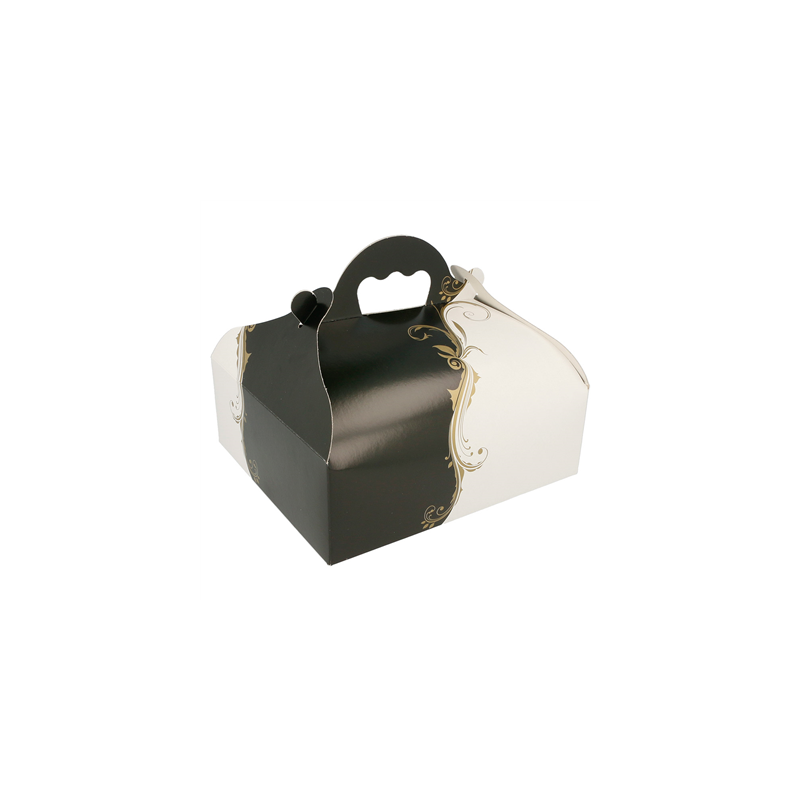 50 U. BOÎTES AVEC ANSES PÂTISSERIE 'THEPACK CLASSIC' 250 G/M2 20x18x7 CM BLANC CARTON ONDULÉ NANO-MICRO (1 UNITÉ)