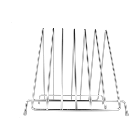 SUPPORT 6 PLANCHES À DÉCOUPER  27,9x30,5x27,7 CM ARGENTE INOX (1 UNITÉ)