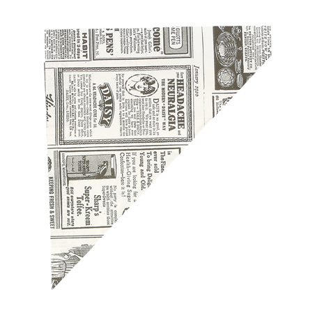 SACHETS EN POINTE 'TIMES' 70 G 70 G/M2 20x14 CM BLANC PARCH.INGRAISSABLE (2000 UNITÉ)