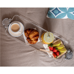 PLATEAU RECTANGULAIRE ANSES ALUMINIUM