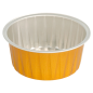 RÉCIPIENTS PÂTISSERIE 125 ML Ø8,5x3,5 CM OR ALUMINIUM (100 UNITÉ)