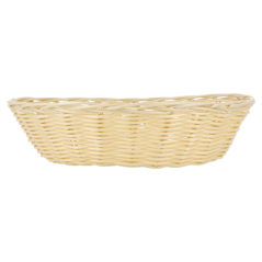 CORBEILLES SIMILAIRE OSIER OVALES  21x17x6 CM NATUREL PP (12 UNITÉ)