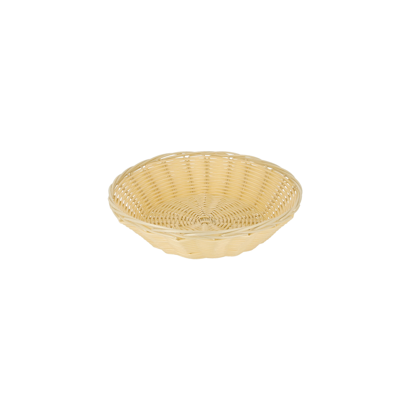CORBEILLES SIMILAIRE OSIER RONDES  Ø 21x6 CM NATUREL PP (12 UNITÉ)