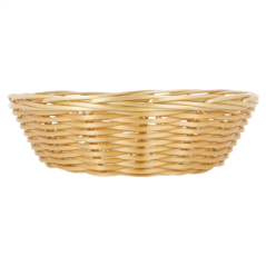 CORBEILLES SIMILAIRES OSIER RONDES  Ø 18x5 CM NATUREL PP (12 UNITÉ)