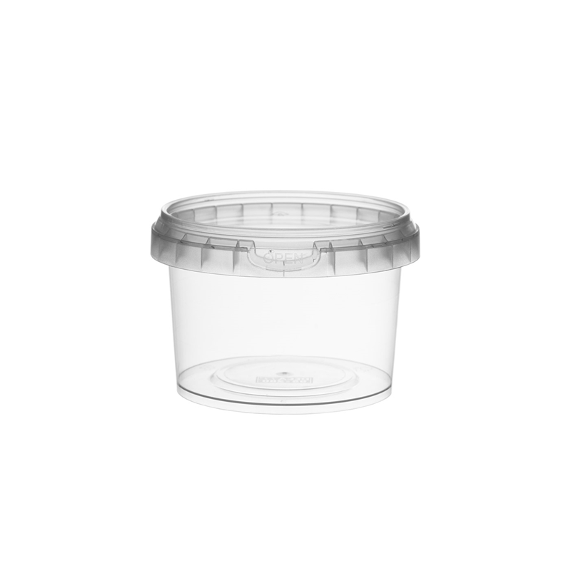 RÉCIPIENTS INVIOLABLES + COUVERCLES 280 ML Ø 9,5x6,5 CM TRANSPARENT PP (400 UNITÉ)