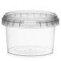 RÉCIPIENTS INVIOLABLES + COUVERCLES 280 ML Ø 9,5x6,5 CM TRANSPARENT PP (400 UNITÉ)