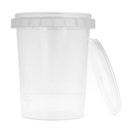 RÉCIPIENTS INVIOLABLES + COUVERCLES 520 ML Ø 9,5x11,7 CM TRANSPARENT PP (400 UNITÉ)