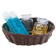 CORBEILLES SIMILAIRE OSIER OVALES  17x13x5 CM NATUREL PP (12 UNITÉ)