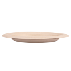 ASSIETTES 'BIONIC'  Ø 15,5x1,4 CM NATUREL BAGASSE (1000 UNITÉ)