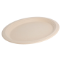 ASSIETTES OVALES 'BIONIC'  32x25,5x2,1 CM NATUREL BAGASSE (500 UNITÉ)