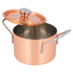 MINI SAUTOIRS 'ARTINOX'  Ø 9x6 CM CUIVRE INOX (1 UNITÉ)