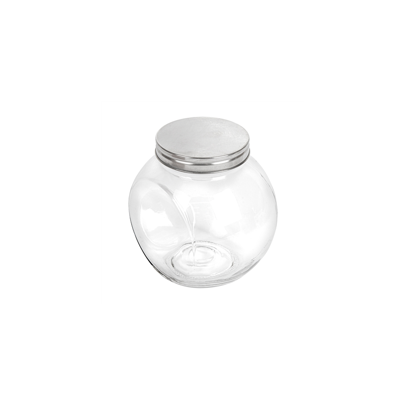 POT POUR STOCKER SPHÉRIQUE 'WAKI GLASS' 1,7 L 16x11,5x16 CM TRANSPARENT VERRE (12 UNITÉ)