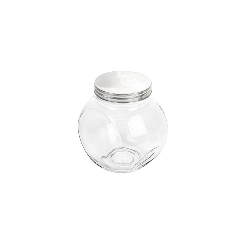 POT POUR STOCKER SPHÉRIQUE 'WAKI GLASS' 3 L 19,5x13,5x19,5 CM TRANSPARENT VERRE (6 UNITÉ)