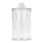 POT POUR STOCKER CYLINDRIQUE 'WAKI GLASS' 650 ML Ø 10x18,3 CM TRANSPARENT VERRE (24 UNITÉ)
