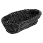 CORBEILLES SIMILAIRE OSIER ALLONGÉES  23x9x8 CM NOIR PP (12 UNITÉ)