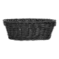 CORBEILLES SIMILAIRE OSIER OVALES  23x17x8 CM NOIR PP (12 UNITÉ)