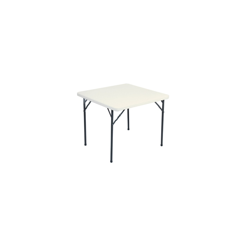 TABLE CARRÉE PLIABLE  86x86x74 CM BLANC PE (1 UNITÉ)