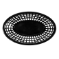 CORBEILLES OVALES  24x15x4,5 CM NOIR PP (12 UNITÉ)