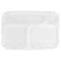 PLATEAUX À EMPORTER - 4 COMP.  36x24 CM BLANC PS (300 UNITÉ)