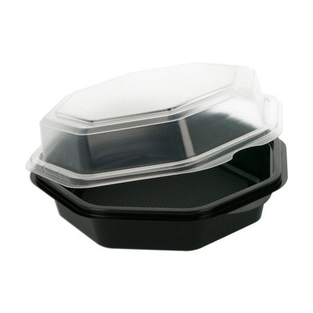 RÉCIPIENTS 443 ML 16x16x6 CM NOIR PS (405 UNITÉ)