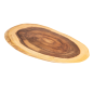 PLATEAUX PRÉSENTATION OVALES  50,8x20,3x1,9 CM NATUREL BOIS (6 UNITÉ)