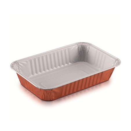 RÉCIPIENTS LAQUÉS 800 ML 21x14x3,8 CM CUIVRE ALUMINIUM (100 UNITÉ)